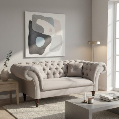 Chesterfield 2-seater couch upholstered sofa design club lounge 2-seater upholstered suite