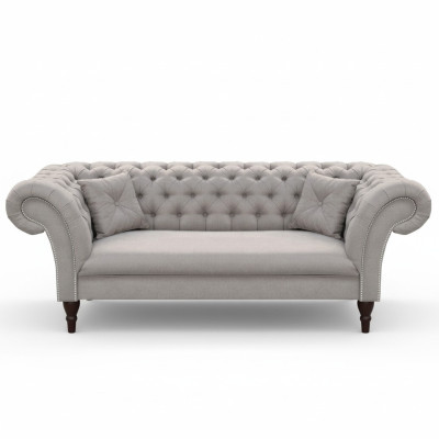 Chesterfield Design Couch Upholstery Leather Textile Sofa Sofas Couch 3-Seater New
