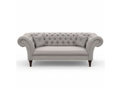 Chesterfield Design Couch Upholstery Leather Textile Sofa Sofas Couch 3-Seater New