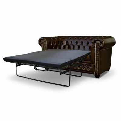 Chesterfield Sofa York 2-seater with bed function Couch Upholstered Sofas Couches New