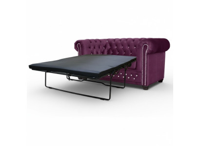 Chesterfield York Blink with Bed Function Textile Couch Upholstered Sofas Couches New
