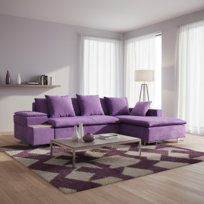 Design corner sofa L-shaped sofa with bed function couch upholstered seat corner sofas textile new