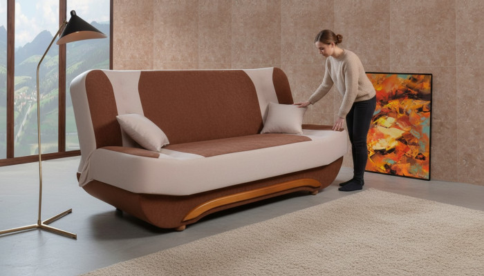 Couch Sofa Bed XXL Textile Big Sofa Couches 3-Seater Upholstery Multifunction Office