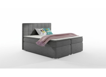 Box spring 180x200cm bed beds hotel leather complete bed box topper
