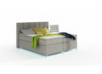 Boxspring bed 180x200cm hotel beds leather complete bed box topper