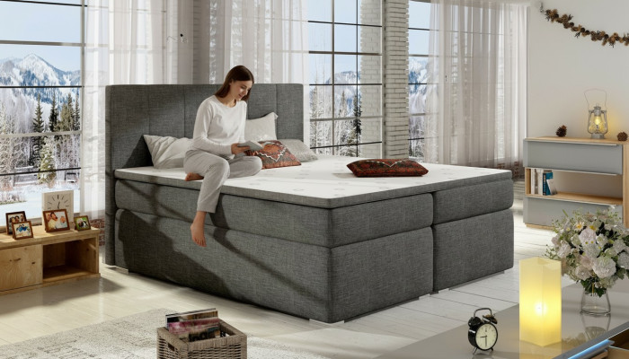Leather bed upholstery bed box spring beds 180x200cm bed drawer mattress
