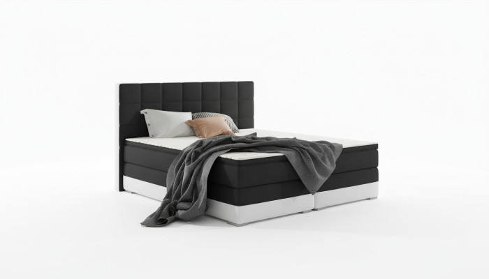 Leather bed upholstered bed box spring beds bed frame 180x200cm mattress