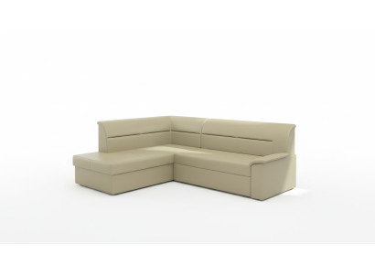 Design corner sofa Elano L-shape with bed function couch leather textile sofas