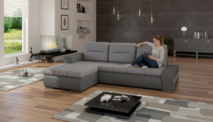 Designer corner sofa Ottavio with bed function couch living landscape sofas sleep sofa