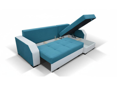 Design corner sofa with bed function, leather textile upholstery sofas couches Sofa Aris