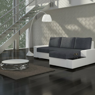 Design corner sofa, sleeper sofa, bed function, sofa couch, leather upholstery, fabric sofas, new.