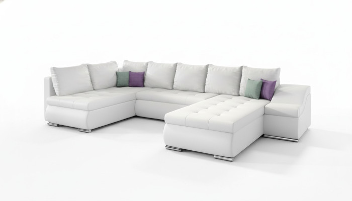 XXL large living landscape corner sofa couch upholstered fabric set
