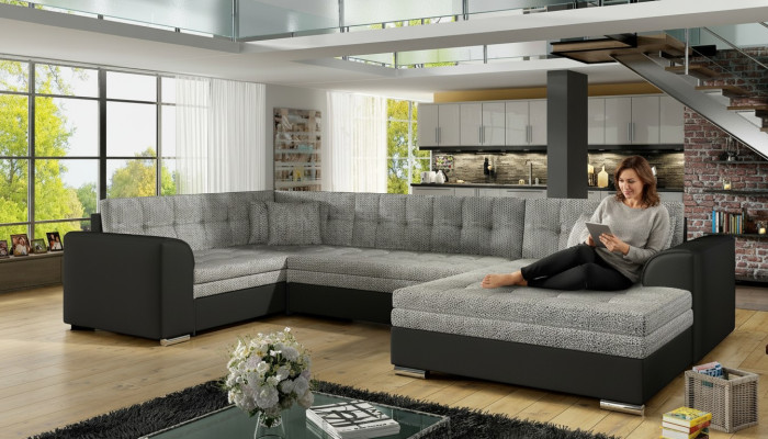Design corner sofa sleeper sofa with bed function couch leather textile upholstery sofas new 5932