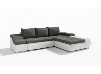Design corner sofa, sofa bed with sleeping function, couch, leather textile upholstery, sofas, new 8850
