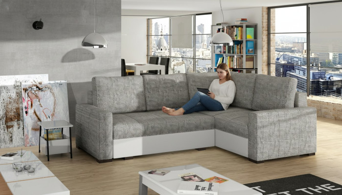 Design corner sofa, sofa bed with bed function, couch, leather, upholstery, fabric sofas, new 1469