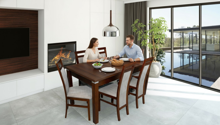 Table + 6 Chairs Design Dining Room Set Chair Set Dining Furniture Tables
