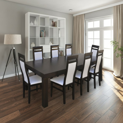 XXL conference table with 8 chairs wooden table upholstery set meeting tables