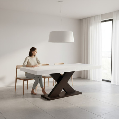 Extendable Design Wooden Table Dining Living Room Decor Solid Wood Tables
