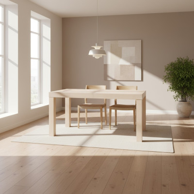 Extendable design wood table, table decor, dining, living room, solid wood tables