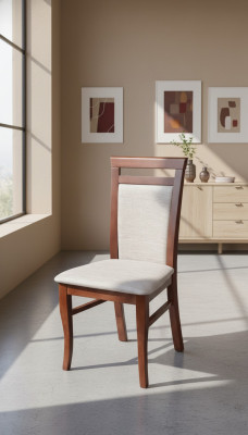 Luxury Design Upholstered Chair Chairs Seat Backrest Wood Office Dining Room