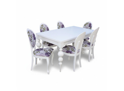 Classic dining table with 6 chairs dining room set chair tables