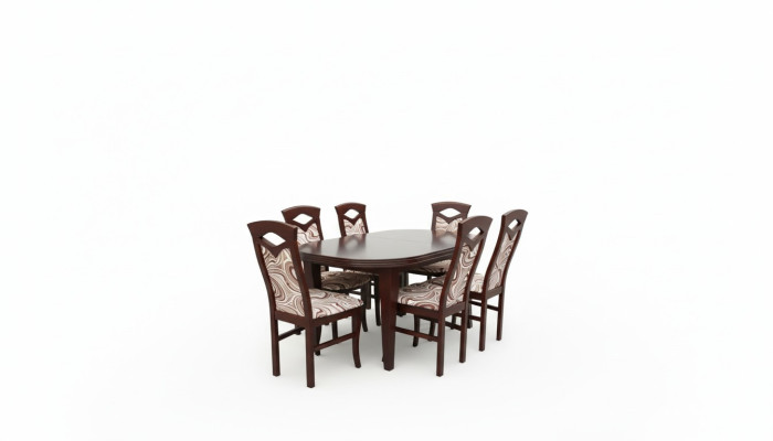 Classic dining room set wooden table with 6 chairs chair design