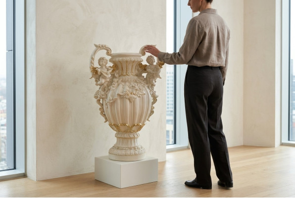 XXL Vase Table Decoration Decorative Vases Antique Style Sculpture Figure Chalice Rome 71cm
