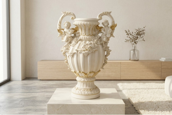 XXL Vase Table Decoration Decorative Vases Antique Style Sculpture Figure Chalice Rome 71cm