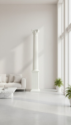313 cm XXL Large Column Style 1900 Ancient Greek Antique Style Restaurant Cafe