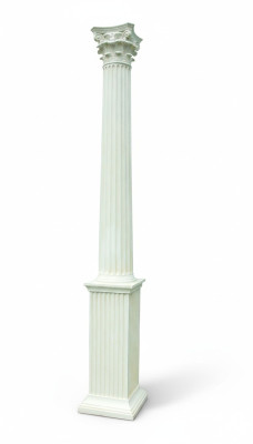 313 cm XXL Large Column Style 1900 Ancient Greek Antique Style Restaurant Cafe