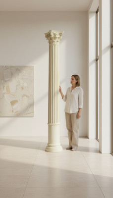 Antique style furnishing hotel lobby restaurant columns pillar XXL 275cm Roman style