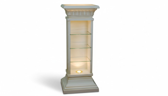 Design showcase cabinet glass column display shelf CD cabinet lamp 6894 new