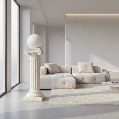 Column Illuminated Decoration Column Lamp Light Figures Sculpture Sculptures