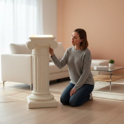 Column Illuminated Decoration Column Sculptures Lamp Luminaire Figures Lamps 100cm