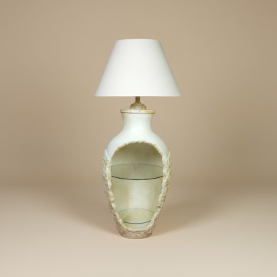 Design Floor Lamp Vase XXL 138cm Stand Lamp Shelf Lighted Showcase