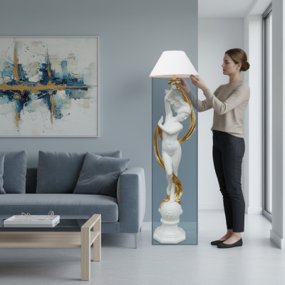 Floor lamp standing light lamp design figure sculpture 200cm new
