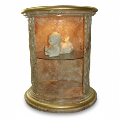 Showcase Design Column Cabinet Display Shelf Storage Illuminated Column Figure