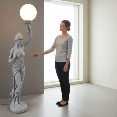 XXL Design Living Room Floor Lamp Light Standing Lamps Figure Sculpture New