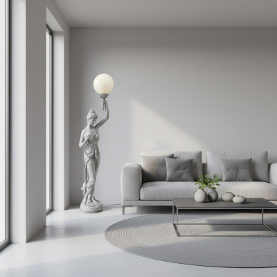 XXL Design Living Room Floor Lamp Light Standing Lamps Figure Sculpture New