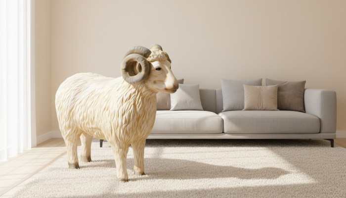 Design Ram Figure Statue Sculpture Figures Sculptures Decoration Decor New 3039