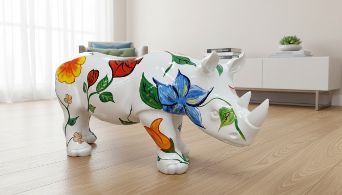 Design rhinoceros figure statue sculpture figures sculptures decoration decor 3094 new