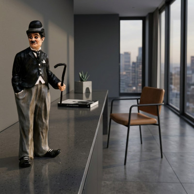 Design Chaplin Figure Statue Sculpture Figures Sculptures Decoration Deco 5358 New