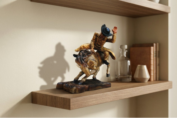 Design Cowboy Rodeo Horse Figure Statue Sculpture Figures Sculptures Decor 5641