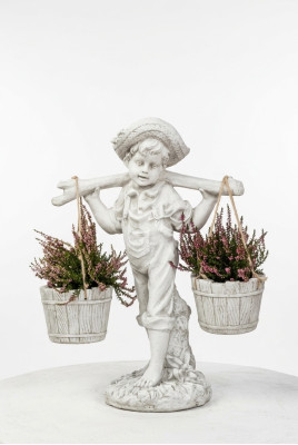 Figure White Flower Pot Plant Container Decoration Figure Flowerpots Garden