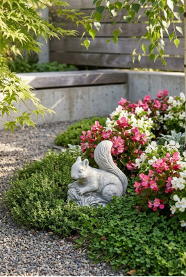 Garden Decor Squirrel Statue Sculpture Figures Sculptures Design