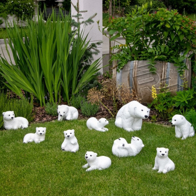 Polar Bear Figure 21cm Statue Bear Garden Decoration Figures Statues Decor