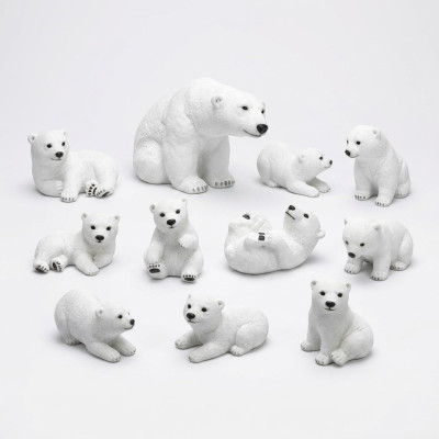 Polar Bear Figure 21cm Statue Bear Garden Decoration Figures Statues Decor