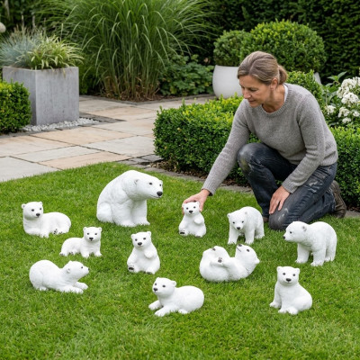 Polar Bear Figure Statue Bear Garden Decoration Figures Statues Deco Figure