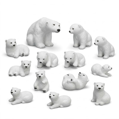 Polar Bear Figure 18cm Statue Bear Garden Decoration Figures Statues Decor