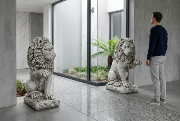 Garden Decoration Lion Statue Sculpture Figure Sculptures Nature Designer